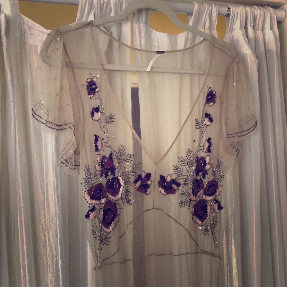 Free people sequin sheer dress.